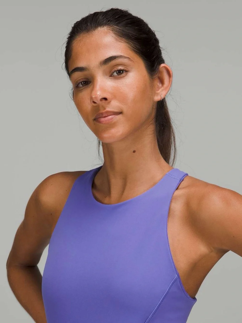 lululemon athletica Lavender Backless Cross-Back Skater Dress